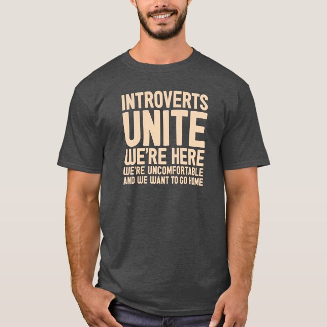 Camiseta INTROVERTS UNEM-NOS são aqui nós são incômodo… (Frente)