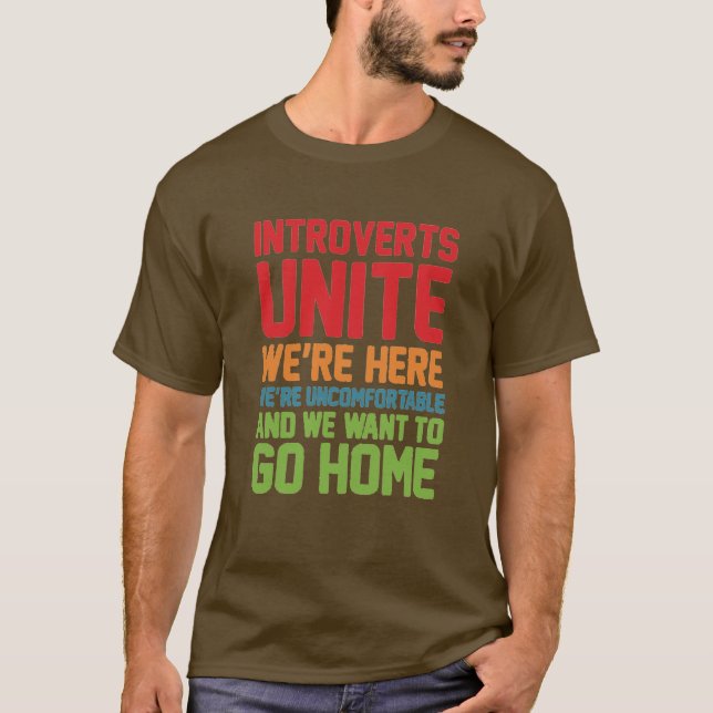 Camiseta introverts unem-se… (Frente)