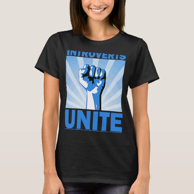 Camiseta Introverts Unite Separately In Their Own Homes Ret (Frente)