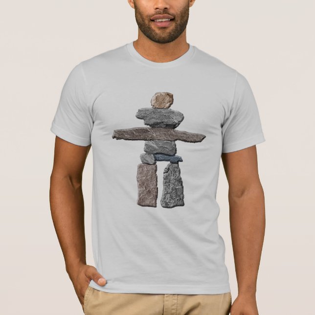 Camiseta Inukshuk Haida Stones Native American T-Shirt (Frente)