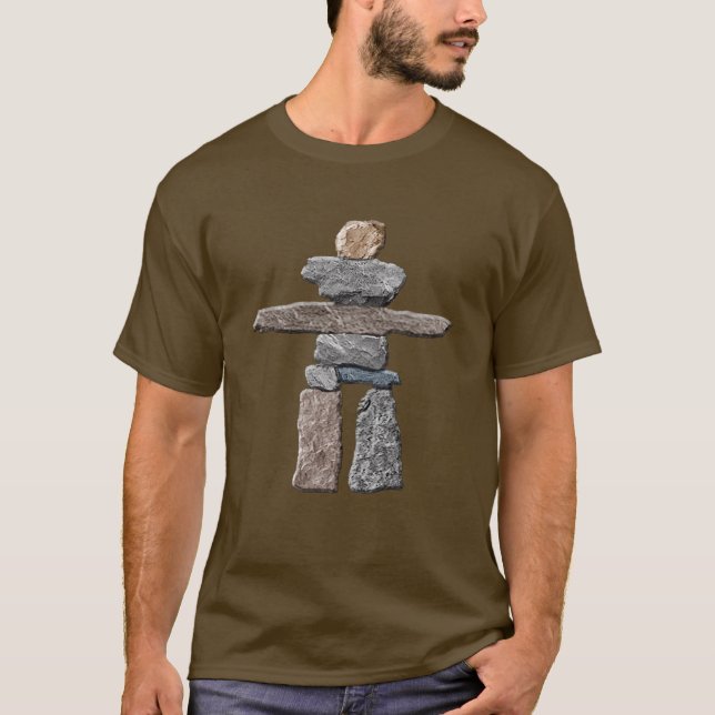 Camiseta Inukshuk Inuit Stones Native American T-Shirt (Frente)