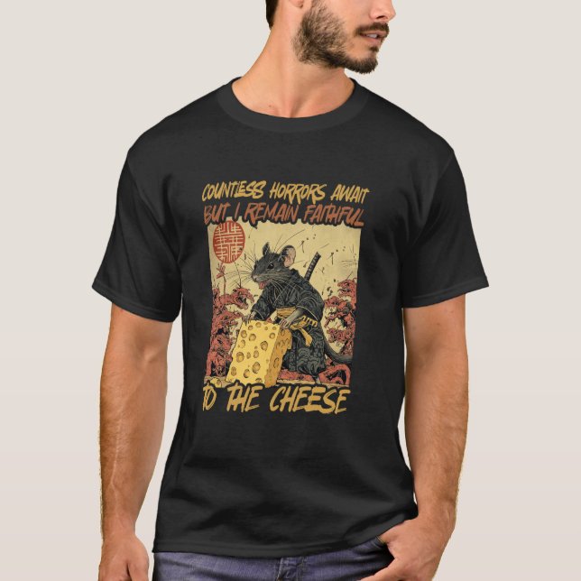 Camiseta Inúmeras Horrores Esperam Mas Eu Permaneço Fiel A  (Frente)