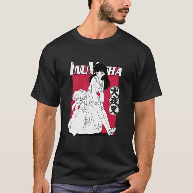 Camiseta Inuyasha Kagome Sentado Em Inuyasha (Frente)
