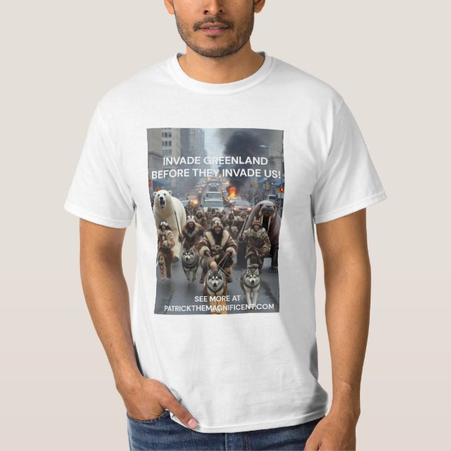 Camiseta Invade Greenland t-shirt (Frente)