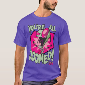 Camiseta Invader Zim Vocês Estão Todos Condenados Humor Neg