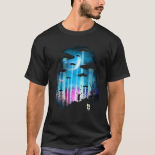 Camiseta Invasão Alienígena Conspiração Atacando a Galáxia