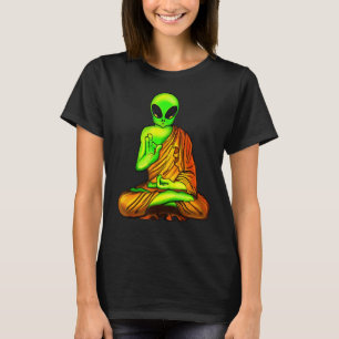 Camiseta Invasão de Conspiração Terrestre Extra Buda aliení