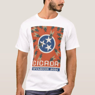 Camiseta Invasão do Tennessee Flag Cicada