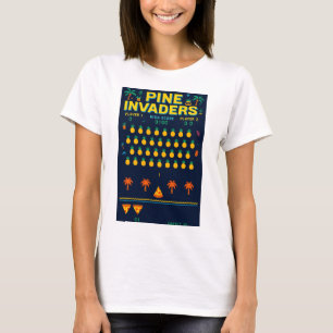 Camiseta Invasores de Pinheiro - Série de Jogos Retrô do Im