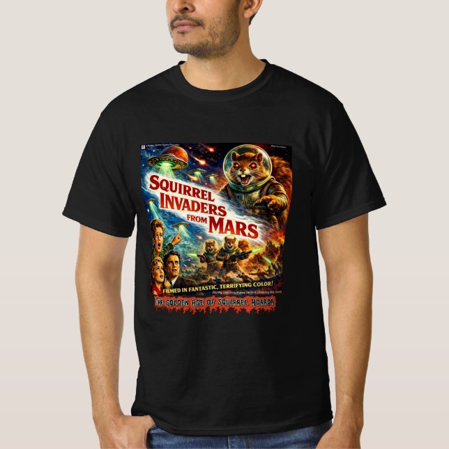 Camiseta Invasores Esquilos de Marte (Frente)