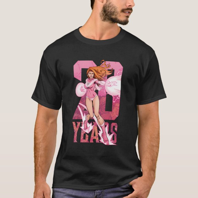 Camiseta Invencível 20 Anos - Eva Atom (Frente)