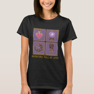 Camiseta Inventário Cheio De Amor Fofo Gamer Jogos Medieval