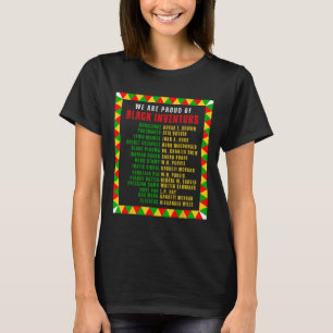 Camiseta Inventores Negros História Negra Orgulhosa Mês Raí