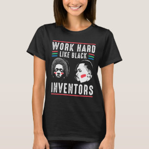 Camiseta Inventores Negros Trabalham História Afro-American