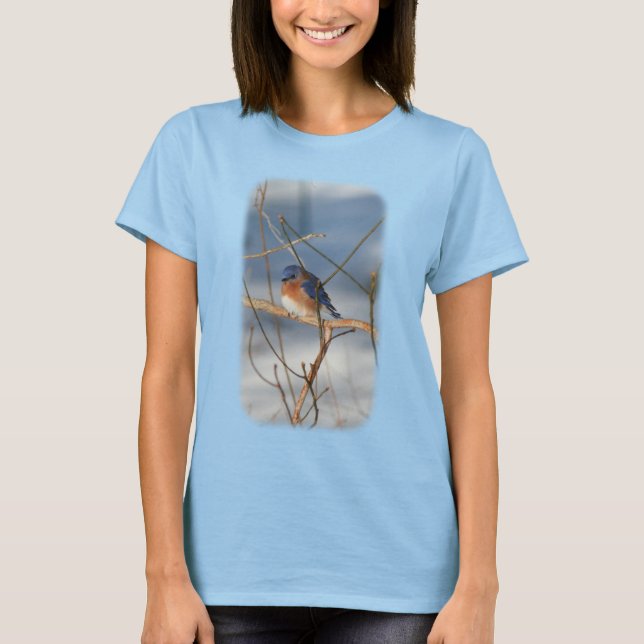 Camiseta Inverno Bluebird Natureza Animal (Frente)