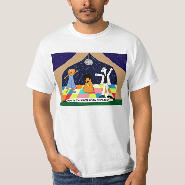 Camiseta Inverno da barraca do disco (Frente)