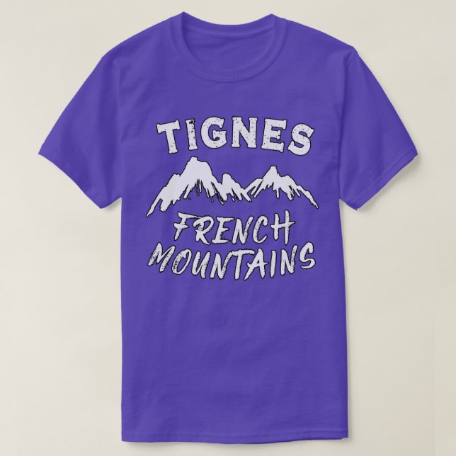 Camiseta Inverno em francês Tignes (Frente do Design)