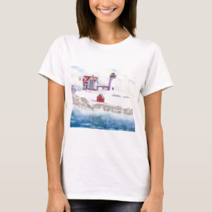 Camiseta Inverno em Nubble LIghthouse no Maine