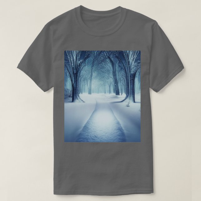 Camiseta inverno na natureza (Frente do Design)