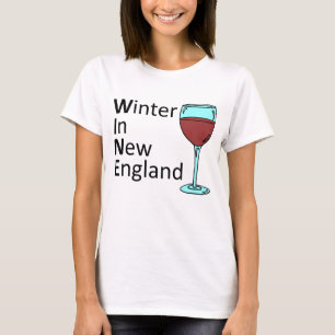 Camiseta Inverno No Vinho De Nova Inglaterra