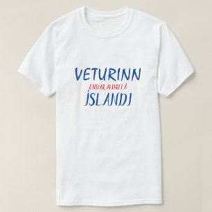 Camiseta inverno nunca termina na Islândia