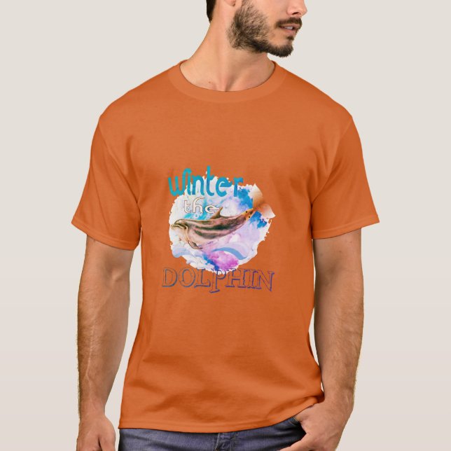 Camiseta inverno o golfinho  (Frente)