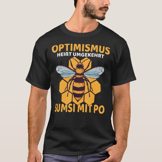 Camiseta Inversamente, otimismo significa Sumsi com Po (Frente)