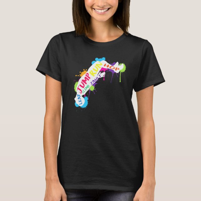 Camiseta Inverter Inverso do Parkour de Abertura de Cor Exe (Frente)