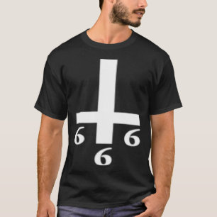 Camiseta Invertido entre 666 e Satã invertida
