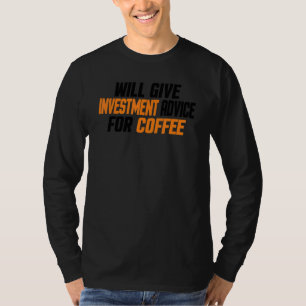 Camiseta Investidor dará conselhos de investimento para caf