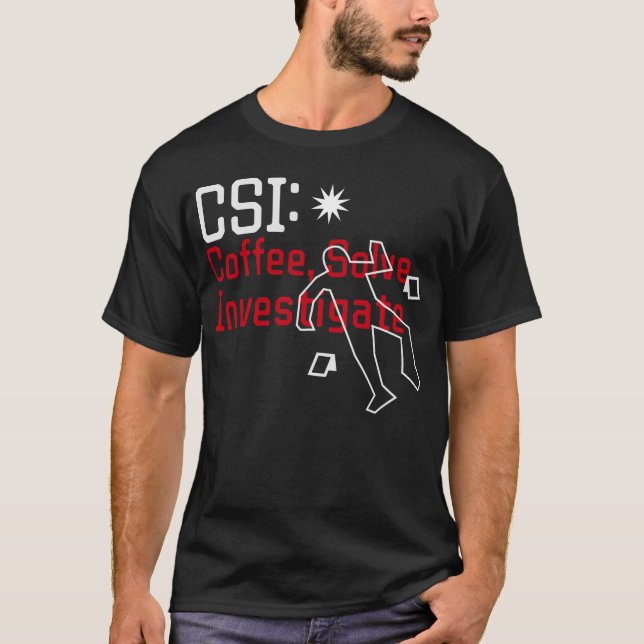 Camiseta Investigação de Resolução de Café (Frente)