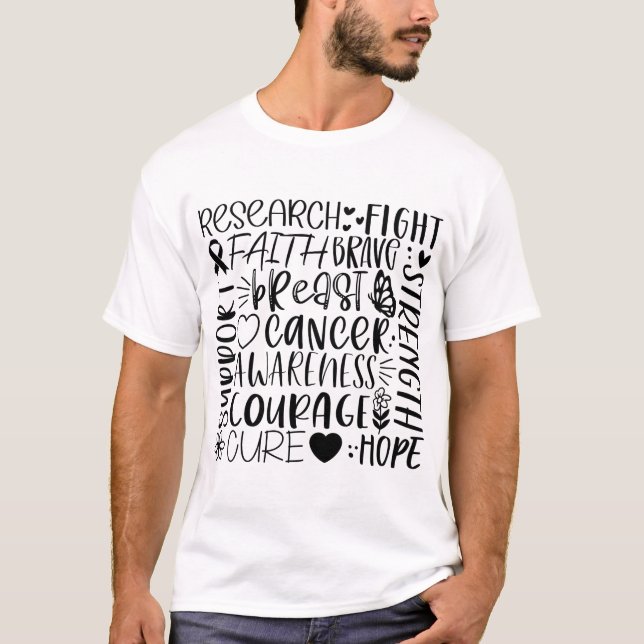 Camiseta Investigação sobre Canceres de mama e luta contra  (Frente)