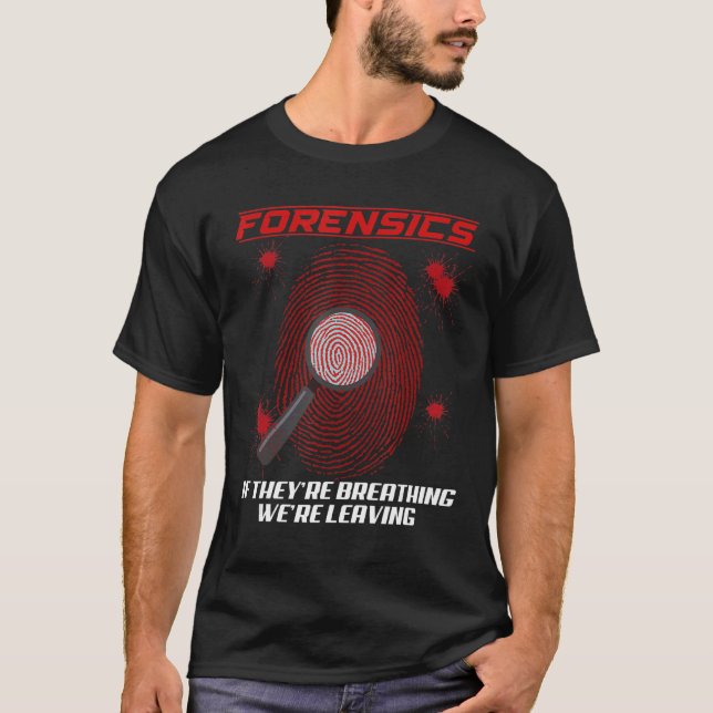 Camiseta Investigador da Cena Forense de Crimes Científicos (Frente)