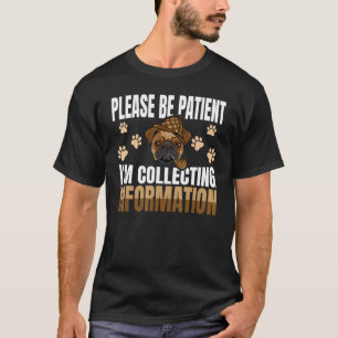 Camiseta Investigador da Polícia Pug Detetive de Crimes Rea