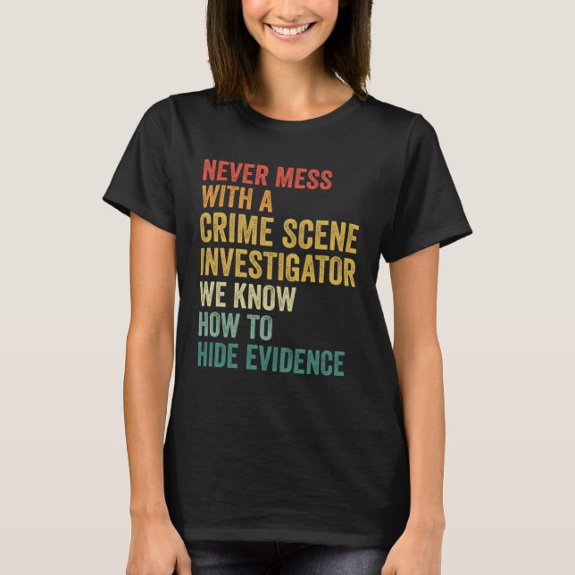 Camiseta Investigador de Cena de Crime Retroativo 2 (Frente)
