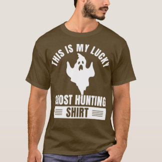 Camiseta Investigador Lucky Fantasma Caçando Engraçado