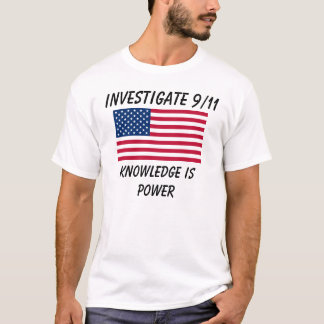 Camiseta Investigue 9/11 - Bandeira dos EUA - t-shirt
