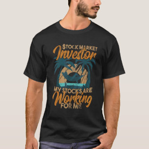 Camiseta Investimento no mercado de ações da liberdade fina