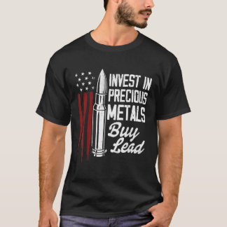 Camiseta Investir na Marca de Direitos de Arma de Metais do
