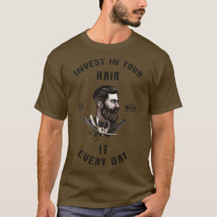 Camiseta Invista Em Seu Cabelo Você O Veste Todos Os Dias