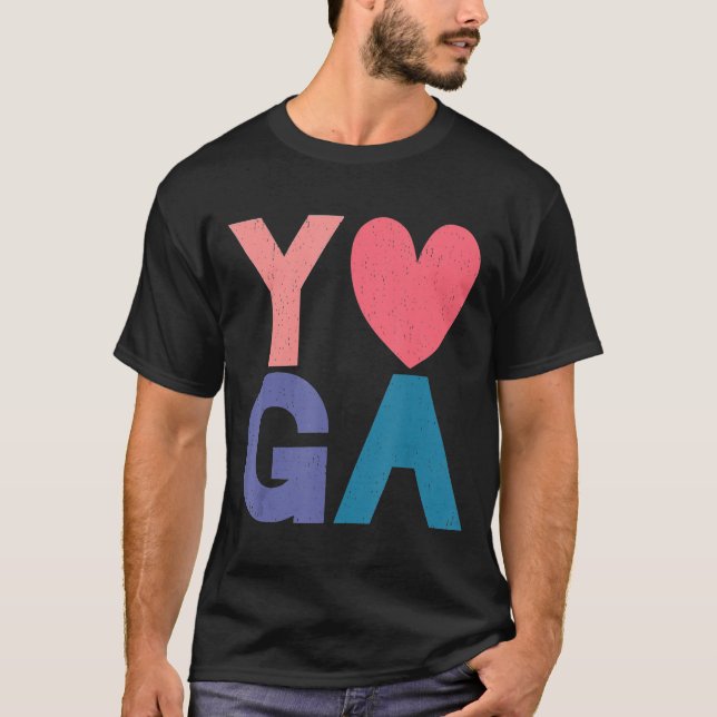 Camiseta Ioga Afetado Por Trabalhar Yoga A Cor (Frente)