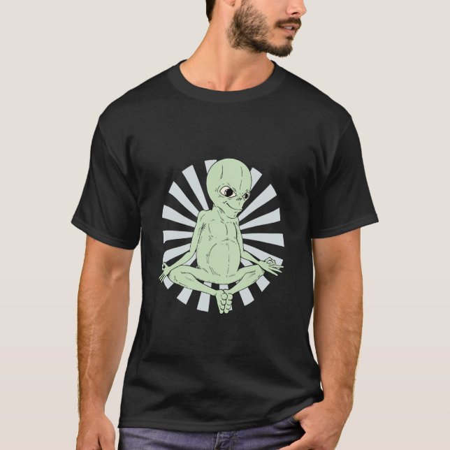 Camiseta Ioga Alien Namaste (Frente)