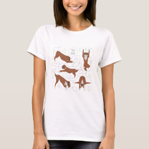 Camiseta Ioga-cão-boxeiro