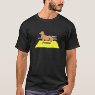 Camiseta Ioga com Cachorro Retriever Dourado
