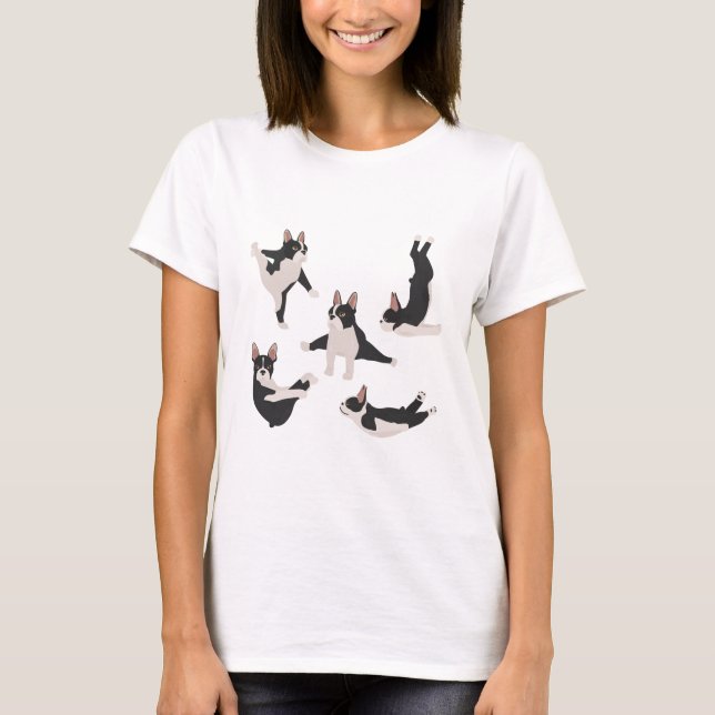 Camiseta Ioga de cão terrier de Boston (Frente)