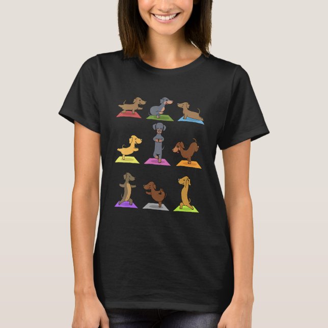 Camiseta Ioga de Dachshund (Frente)