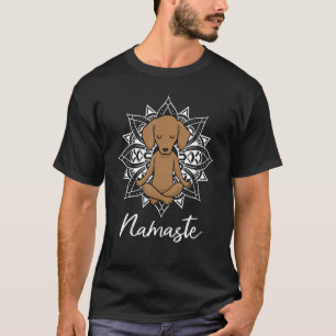 Camiseta Ioga de Dachshund Para um Fã de Treino de Ioga