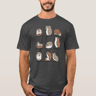 Camiseta Ioga de ouriço engraçado amigos