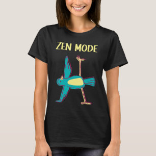 Camiseta Ioga de Pássaros Treino de Animais Calmo Zen