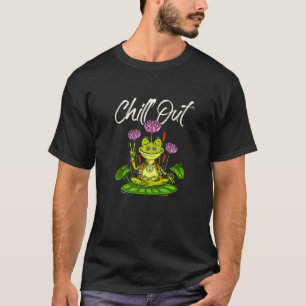 Camiseta Ioga de Rã Relaxar Meditação Divertida